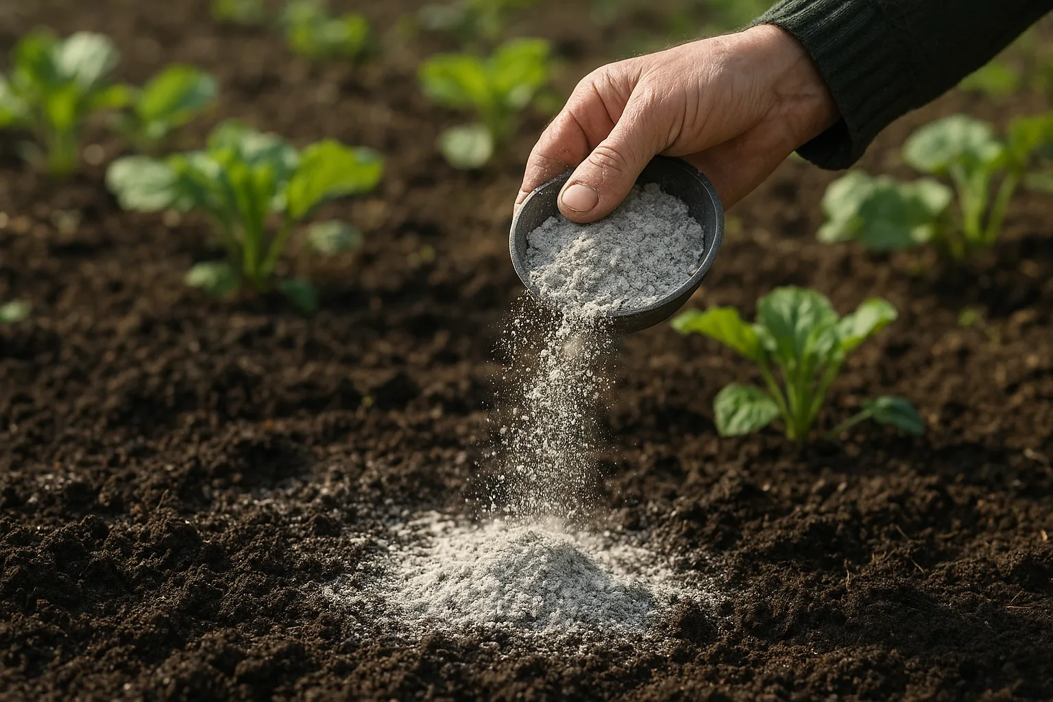 Drevný popol v záhrade